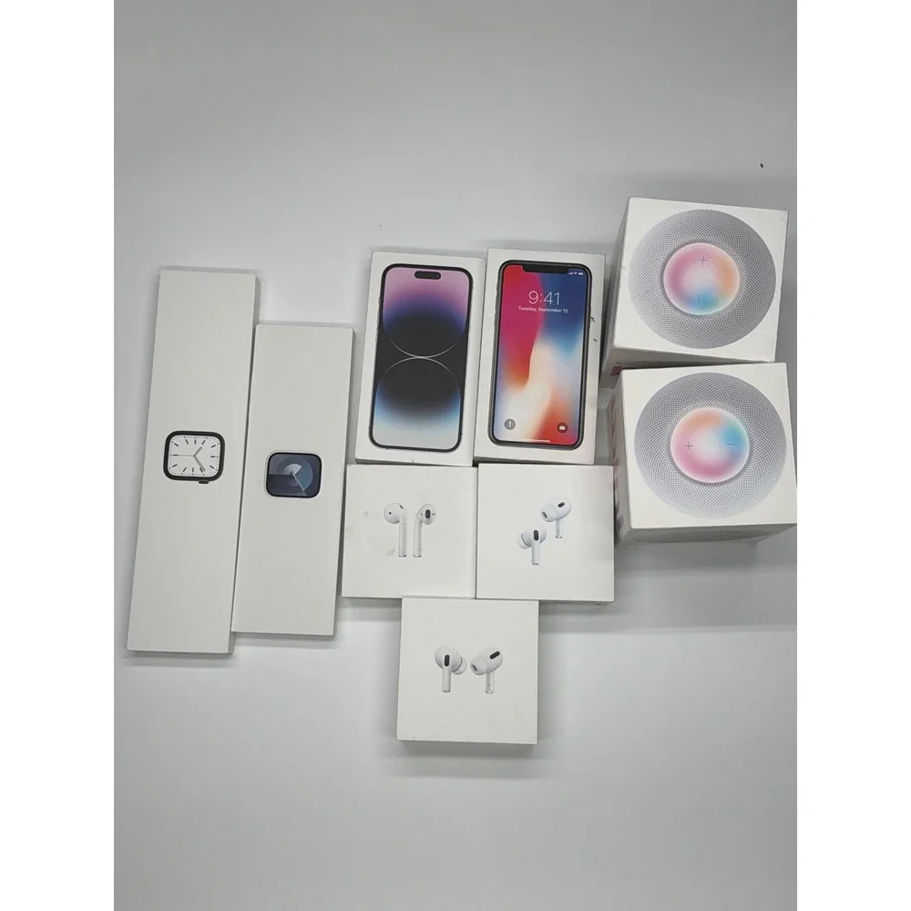 Apple iPhone 14 Pro‎ iPhone X AirPods Pro HomePod mini Lot Bundle Empty Boxes